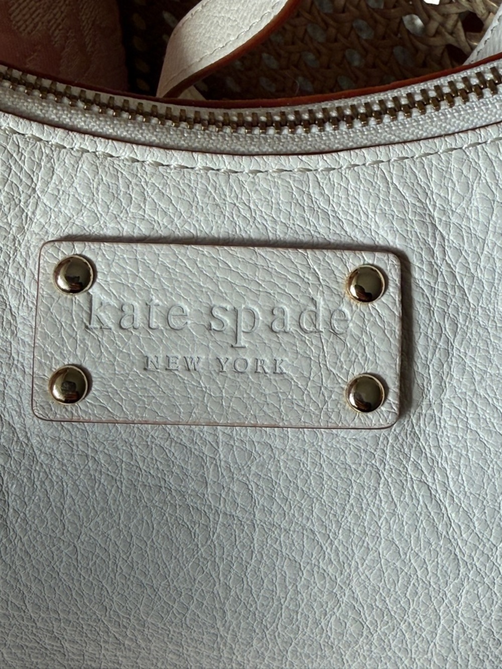 kate spade Cream Leather Shoulder Hobo with Tassel - Picture 6 of 10